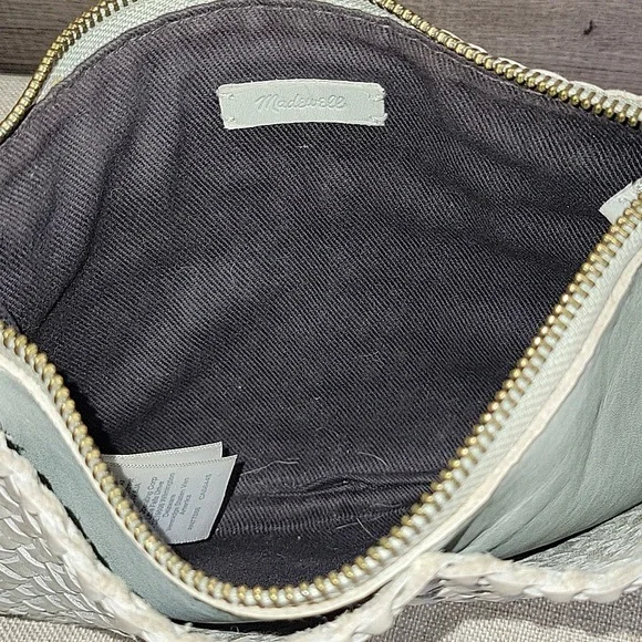 Madewell Woven Gray Leather Crossbody Bag - Picture 10 of 11